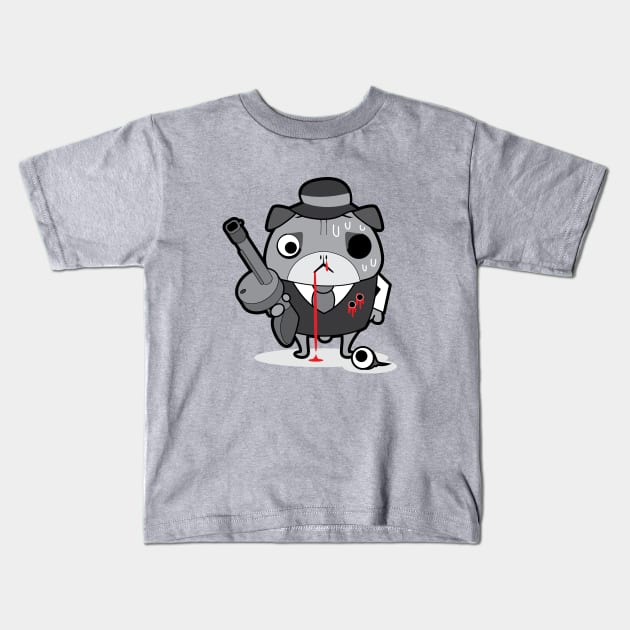 MAFIA PUG - Gray style. Kids T-Shirt by Monkiji321